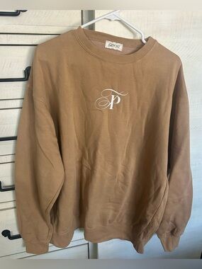 Post Signature Crewneck Sweater in Camel